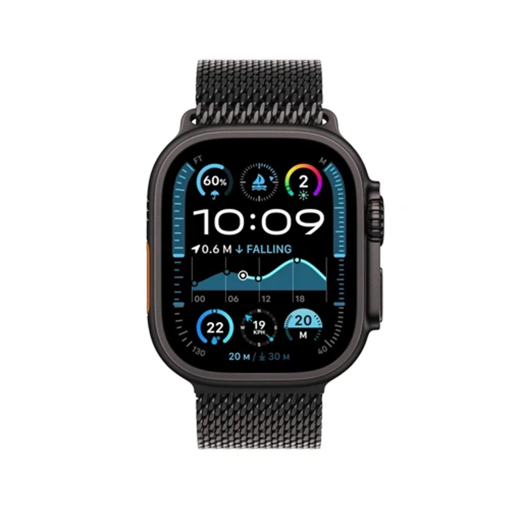 Умные часы Apple Watch Ultra 2 2024 GPS + Cellular 49mm Black Titanium Case with Black Titanium Milanese Loop - L (MX5V3)
